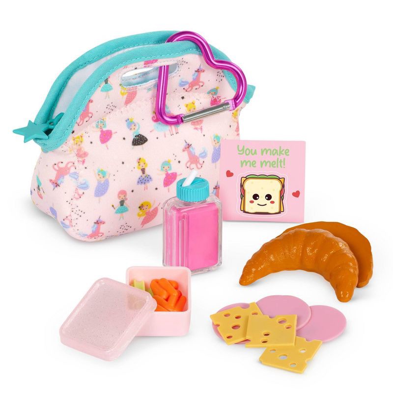 slide 11 of 12, Our Generation Surprise Lunch Bags School Series – 1 of 6 Collectible Bags Accessories for 18'' Dolls: Social Skills Play Food Set, 1 ct