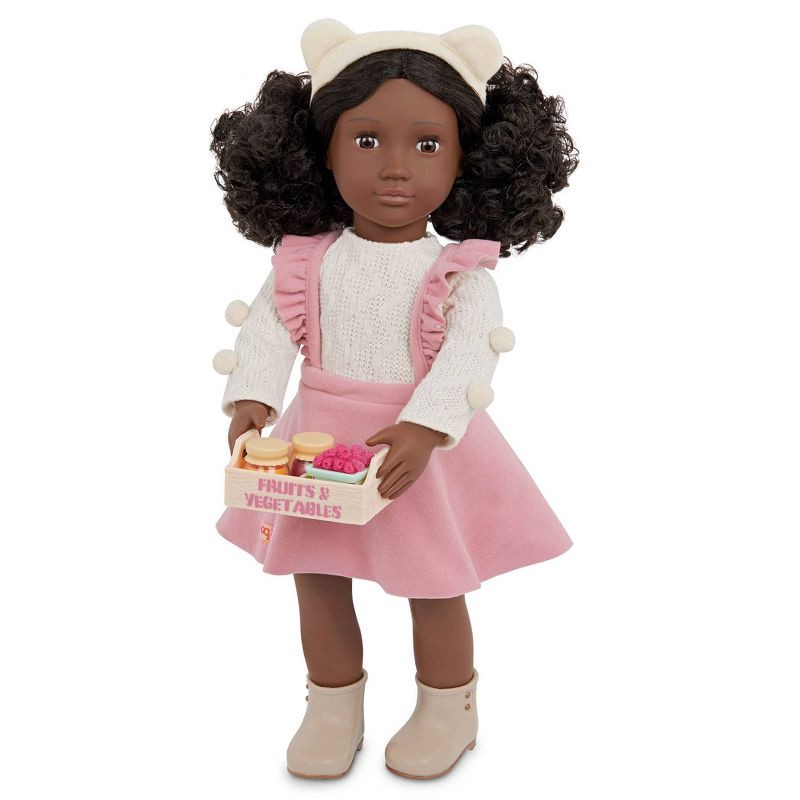 slide 2 of 5, Our Generation Sweet as Jam Pink Jumper Skirt Outfit & Play Food Set for 18" Dolls: Doll Clothing Accessory Set, 1 ct