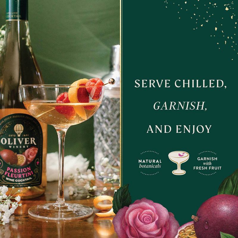 slide 6 of 6, Oliver Passion Fleurtini Wine Cocktail - 750ml Bottle, 750 ml