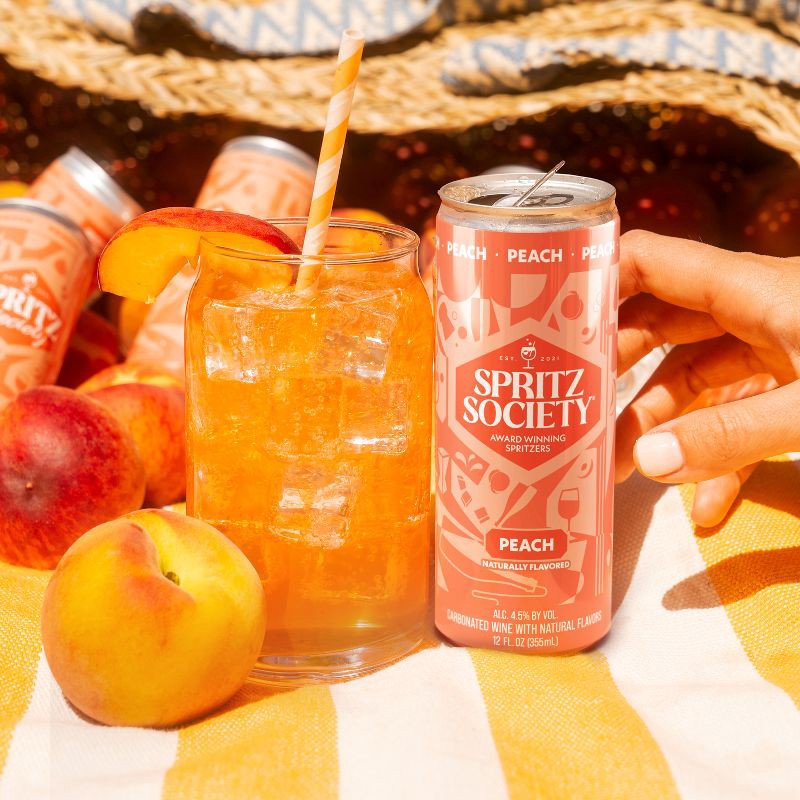 slide 3 of 4, Spritz Society Peach - 4pk/355ml Cans, 4 ct; 355 ml