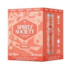 Spritz Society Peach - 4pk/355ml Cans