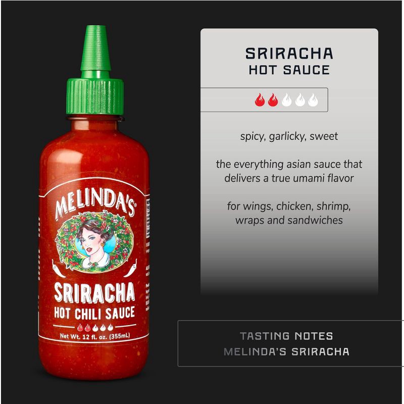 slide 2 of 5, Melinda's Sriracha Hot Chili Sauce - 12oz, 12 oz