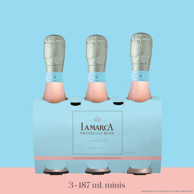 slide 2 of 5, La Marca Prosecco Rose - 3pk/187ml Bottles, 3 ct; 187 ml