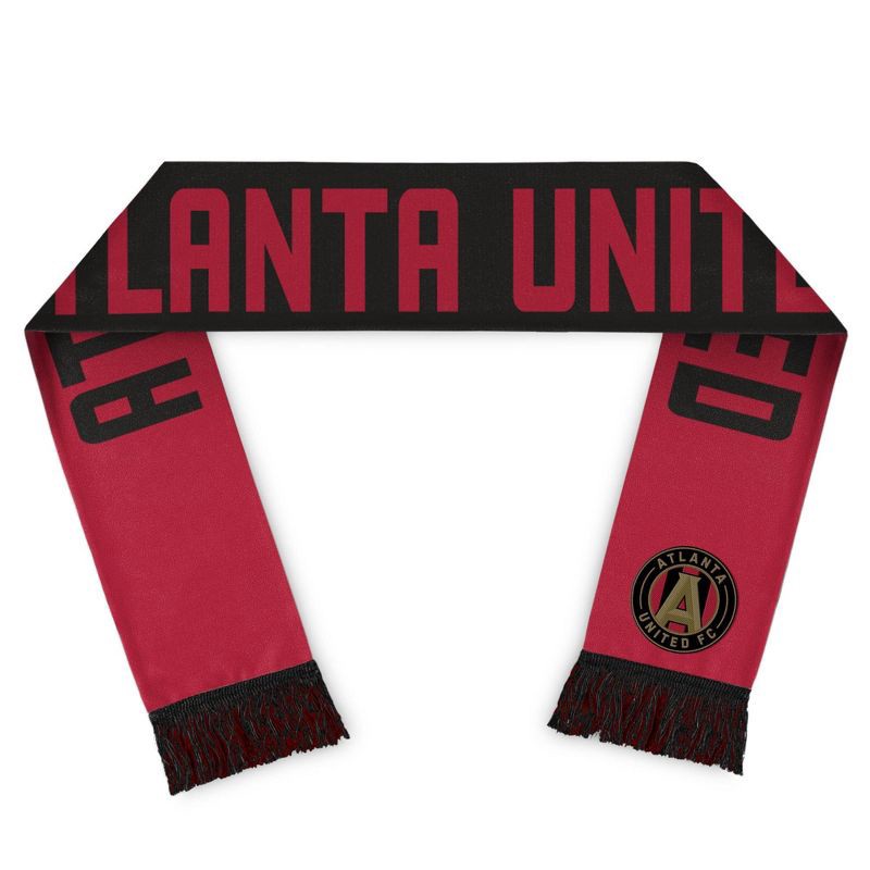 slide 2 of 3, MLS Atlanta United FC Scarf: Solid Acrylic Wrap, Tagless Design, 48" x 8", 1 ct
