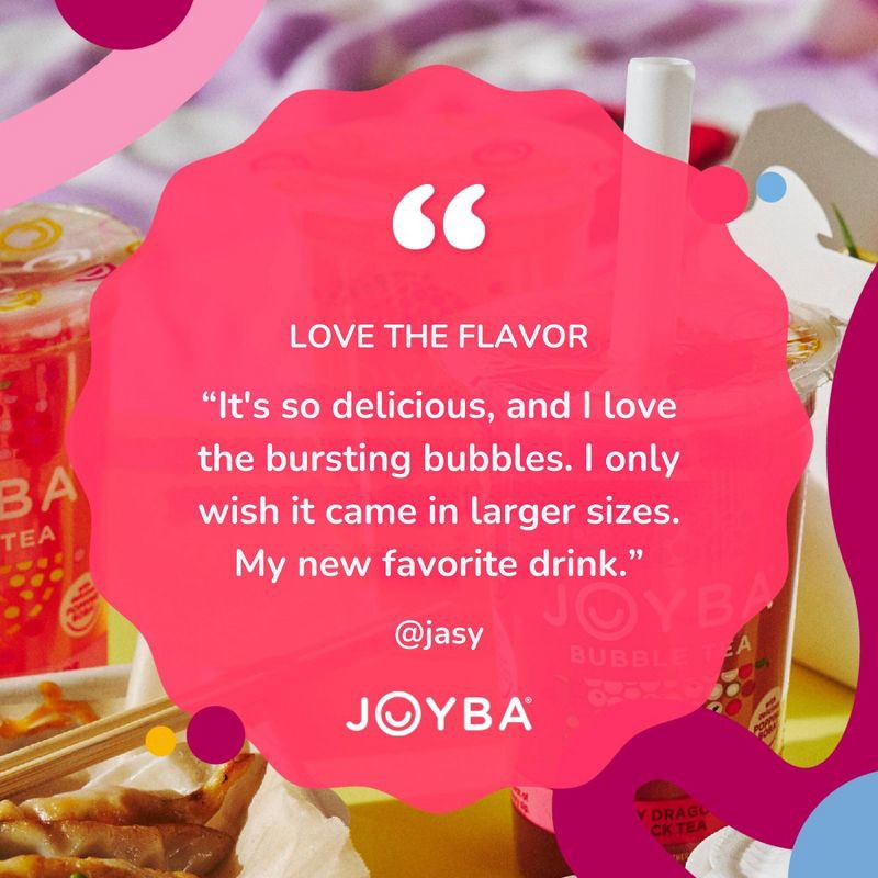 slide 4 of 7, JOYBA Sweet Peach Honeysuckle with Botanicals Bubble Tea - 4pk/12 fl oz Cups, 4 ct; 12 fl oz