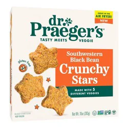Dr. Praeger's Frozen Gluten Free Vegan Southwestern Black Bean Crunchy Stars 10oz