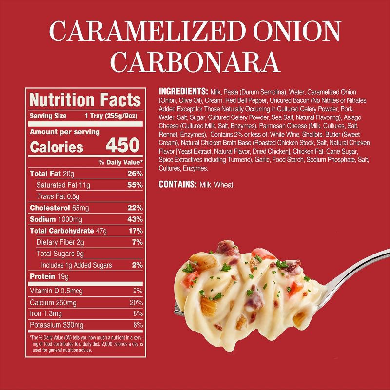 slide 3 of 7, Rao's Made For Home Rao's Single Serve Frozen Caramelized Onion Carbonara - 9oz, 9 oz