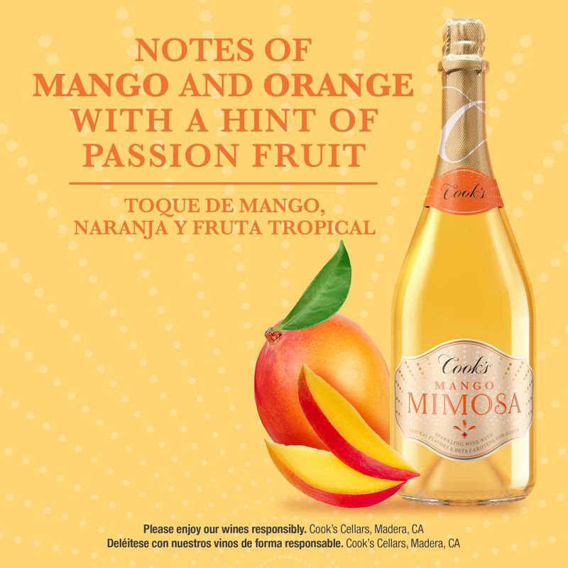 slide 5 of 11, Cook's California Champagne Cook's Mango Mimosa - 750ml Bottle, 750 ml