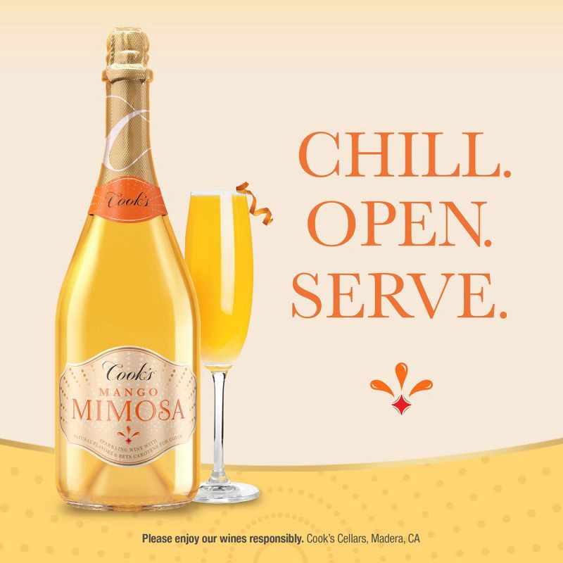 slide 5 of 11, Cook's California Champagne Cook's Mango Mimosa California Sparkling White Wine - 750ml Bottle, 750 ml