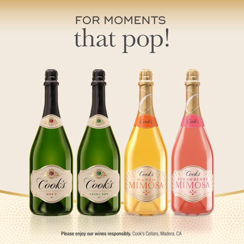 slide 7 of 11, Cook's California Champagne Cook's Mango Mimosa California Sparkling White Wine - 750ml Bottle, 750 ml