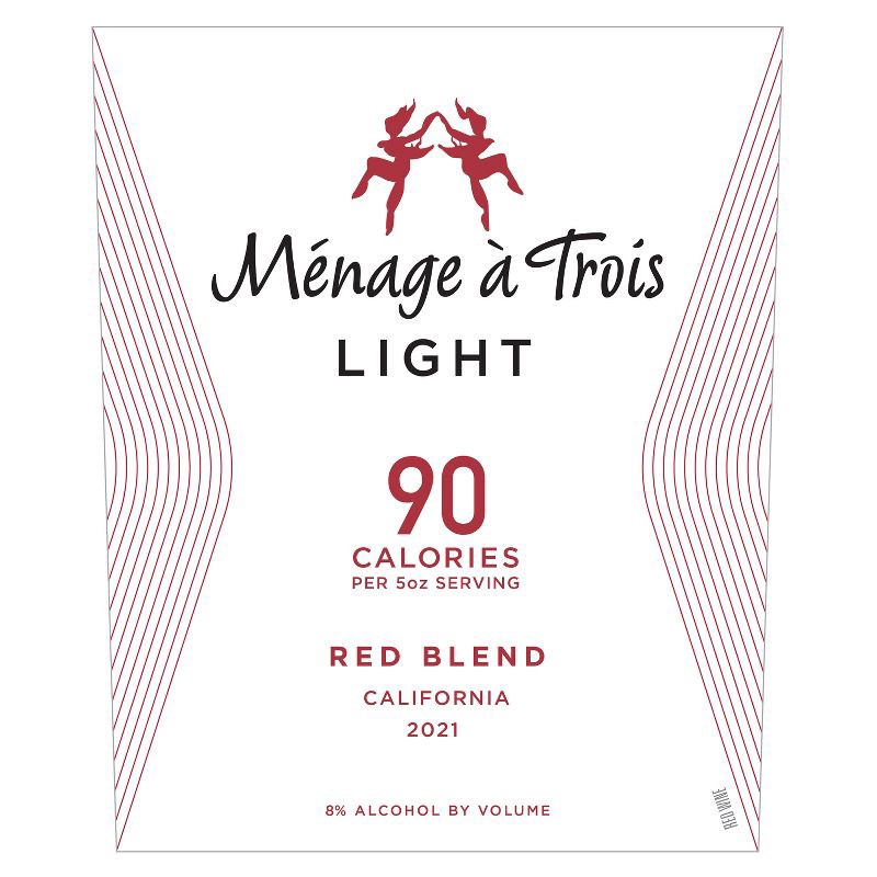 slide 3 of 7, Menage a Trois Light Red Blend - 750ml Bottle, 750 ml