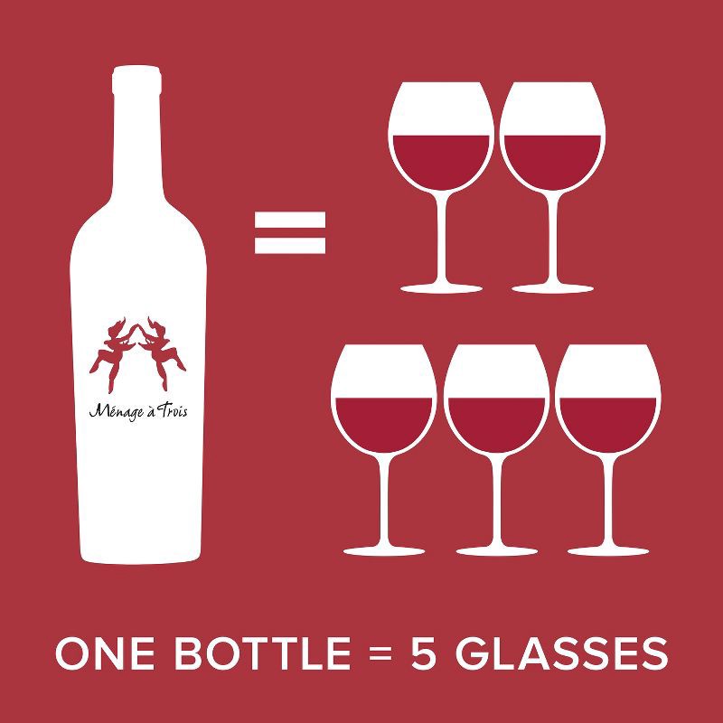 slide 5 of 7, Menage a Trois Light Red Blend - 750ml Bottle, 750 ml