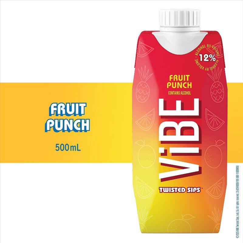 slide 5 of 6, Vibe Wine Vibe Fruit Punch - 500ml Bottle, 500 ml