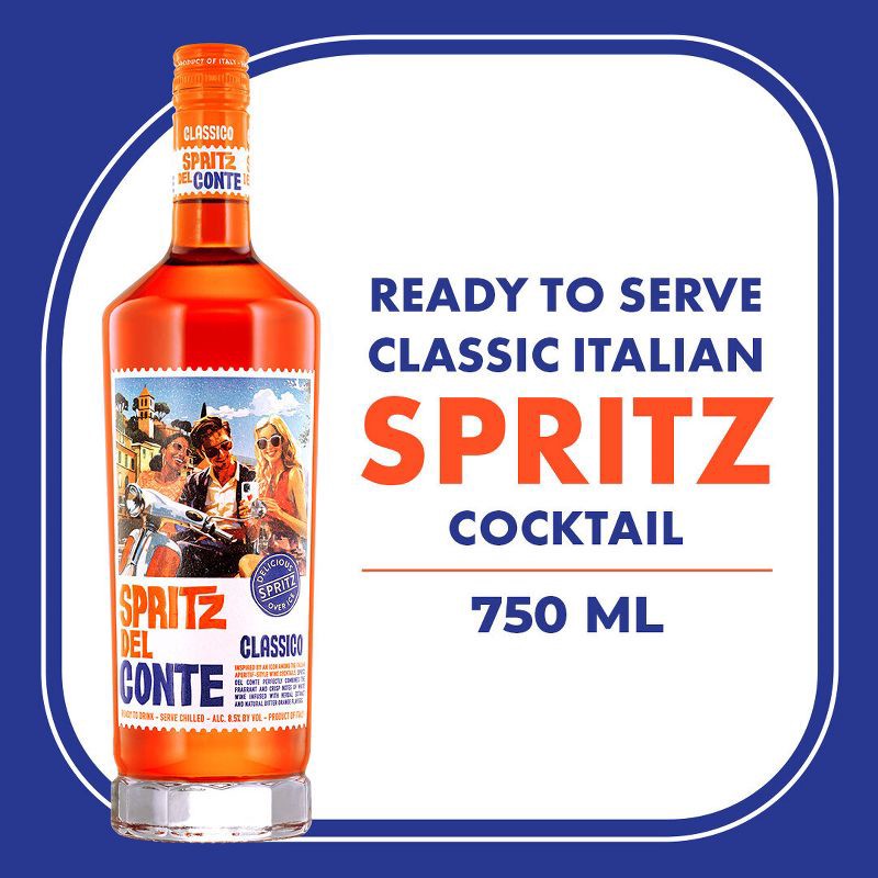 slide 2 of 12, Spritz Del Conte Classico Italian Apertif-Style Spritz Ready to Serve Cocktail- 750ml Bottle, 750 ml