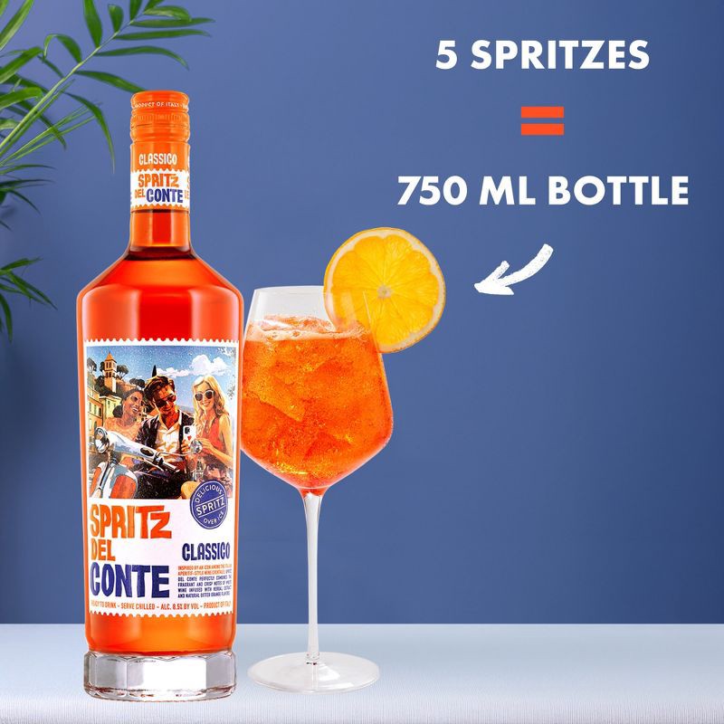 slide 5 of 12, Spritz Del Conte Classico Italian Apertif-Style Spritz Ready to Serve Cocktail- 750ml Bottle, 750 ml