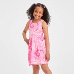 Girls' Tie-Dye Racerback Tank Dress - Cat & Jack™ Pink S