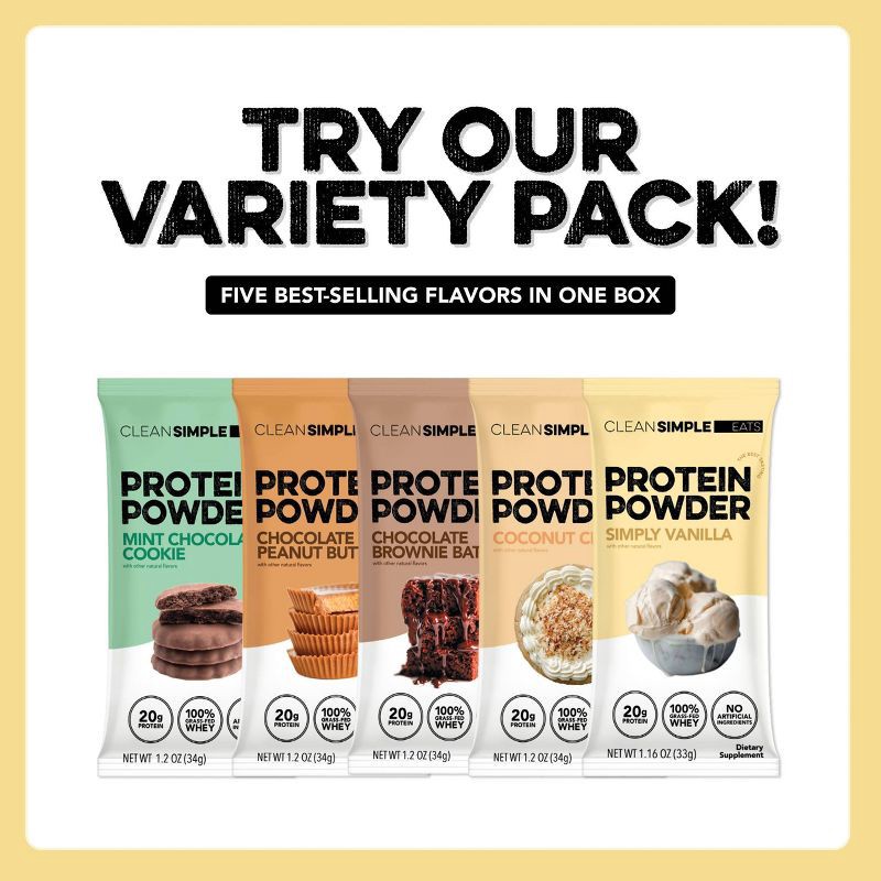 slide 6 of 9, Clean Simple Eats Protein Powder Sticks - Simply Vanilla - Whey Protein Isolate - 11.6oz/10ct, 10 ct; 11.6 oz