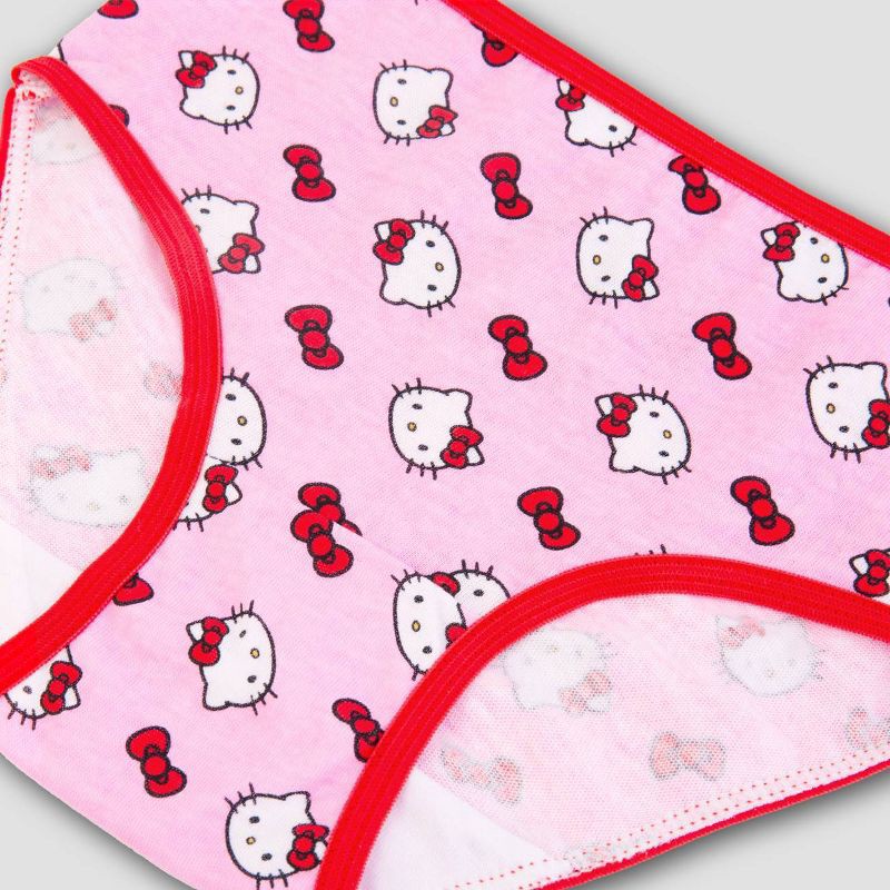 slide 4 of 4, Toddler Girls' Hello Kitty 7pk Bikini Underwear - 2T-3T: Classic Patterns, Full Waistband Elastic, 7 ct