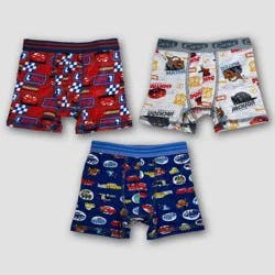 Toddler Boys' Disney 3pk Boxer Briefs - 4T: Classic Pattern, Lightweight Fabric, Full Waistband Elastic, Machine Washable