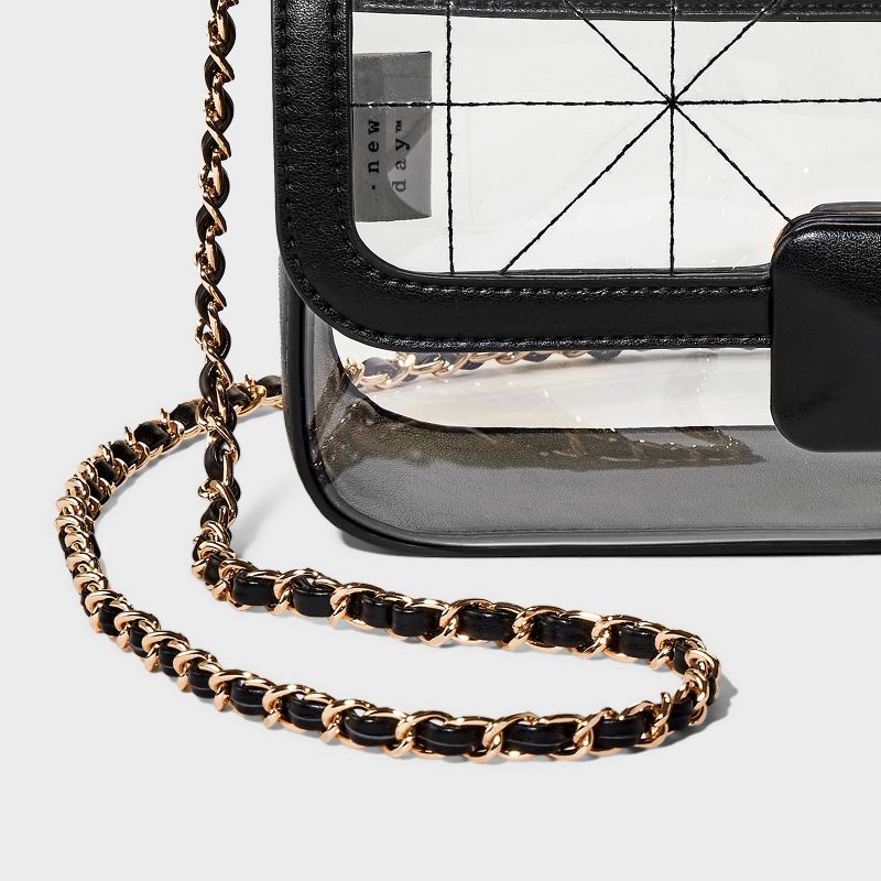 slide 5 of 5, Elongated Refined Crossbody Bag - A New Day™ Clear: Shell, Adjustable Strap, Structured Design, 1 ct