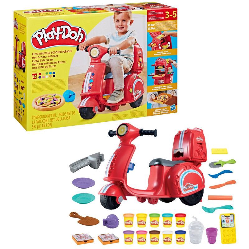 slide 3 of 9, Play-Doh Pizza Delivery Scooter Playset, Christmas Gifts for Kids', 1 ct