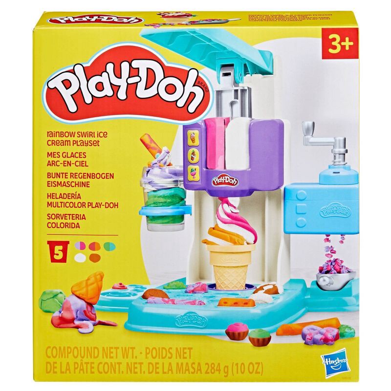 slide 1 of 9, Play-Doh Rainbow Swirl Ice Cream Playset, 1 ct