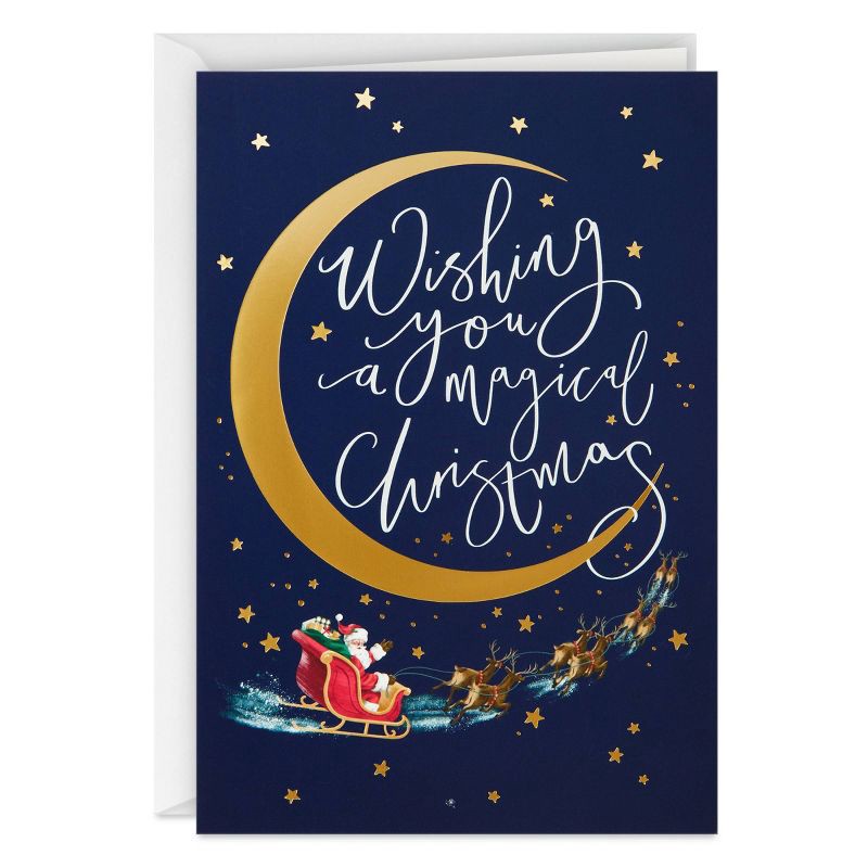 slide 1 of 8, Hallmark 10ct 'Wishing You a Magical Christmas' Single-Design Boxed Card Pack, 10 ct