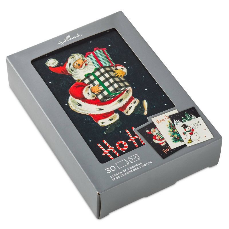 slide 3 of 9, Hallmark 30ct Vintage Christmas Assorted Boxed Card Pack, 30 ct