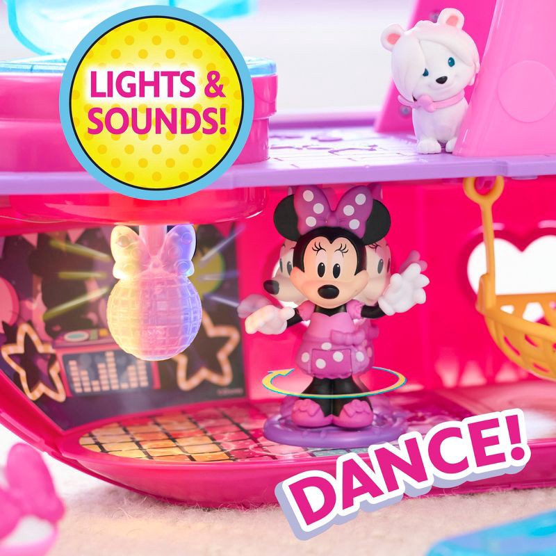 slide 4 of 6, Disney Junior Minnie Mouse Bowdazzling Yacht Playset: Plastic Boat Playset with Figures & Accessories, 1 ct