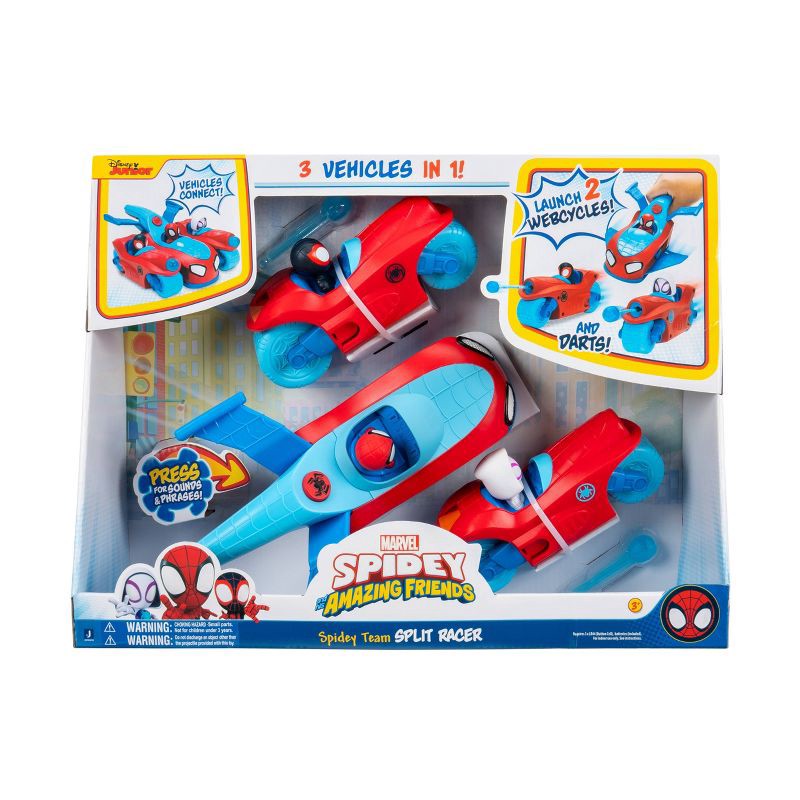 slide 1 of 9, Spidey and His Amazing Friends Spidey & His Amazing Friends 3 in 1 Deluxe Vehicle, 1 ct