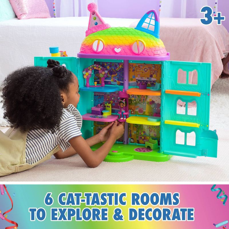 slide 4 of 6, Gabby's Dollhouse 15pc Rainbow Themed Celebration Dollhouse, 15 ct