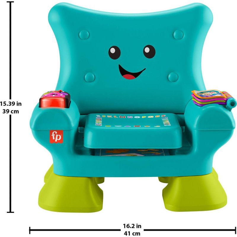 slide 5 of 6, Fisher-Price Laugh & Learn Smart Stages Chair Electronic Learning Toy for Toddlers - Teal, 1 ct