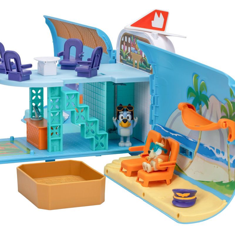 slide 15 of 16, Bluey 3-in-1 Airplane Playset: Sound Effects & Multiple Activities, Includes Figures, Educational Creative Thinking, 1 ct