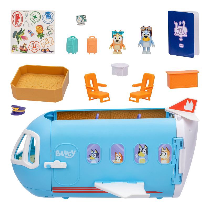 slide 5 of 16, Bluey 3-in-1 Airplane Playset: Sound Effects & Multiple Activities, Includes Figures, Educational Creative Thinking, 1 ct