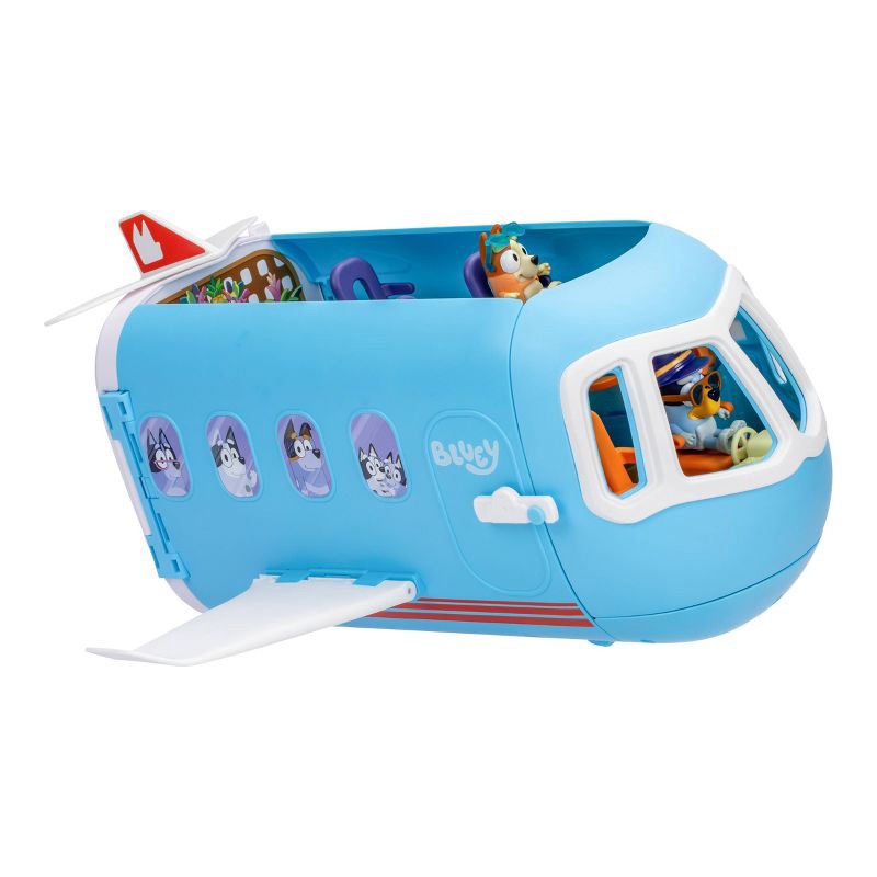 slide 8 of 16, Bluey 3-in-1 Airplane Playset: Sound Effects & Multiple Activities, Includes Figures, Educational Creative Thinking, 1 ct