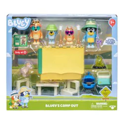 Bluey Camp Out Playset (Target Exclusive): Includes Figures & Accessories, Outdoor Adventure Theme, 18 Pieces