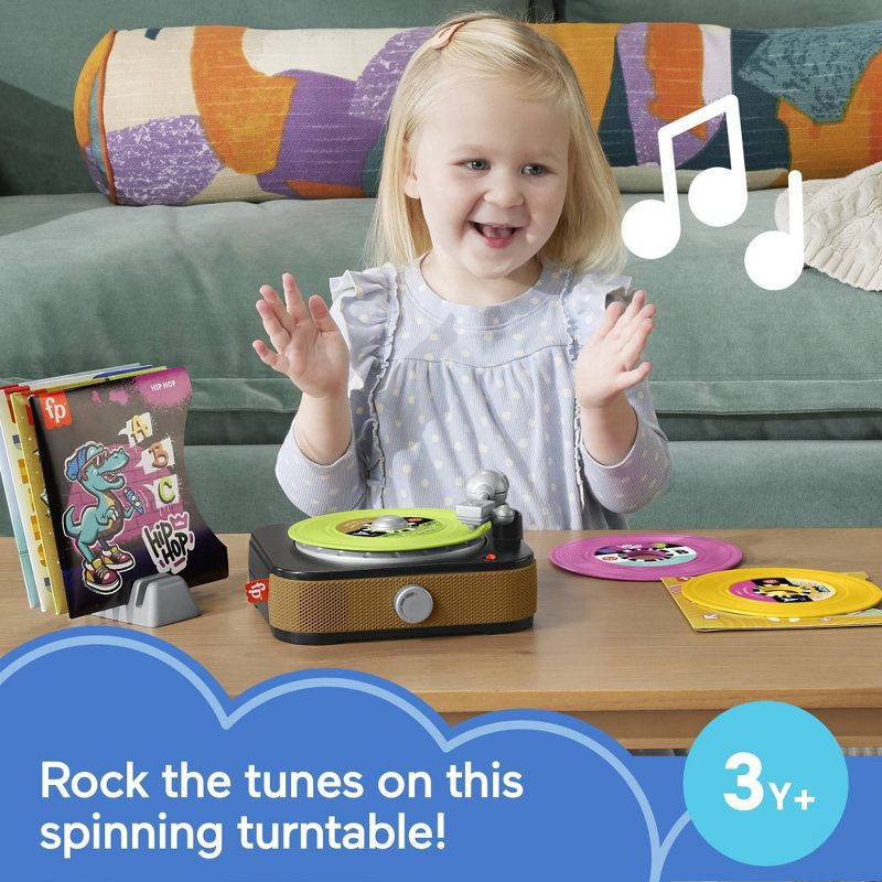 slide 2 of 6, Laugh & Learn Fisher-Price Rockin' Record Player Musical Toy for Preschool Pretend Play, 1 ct
