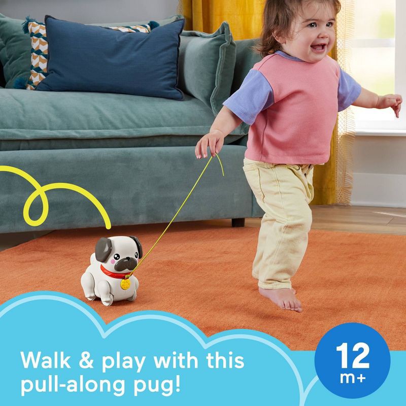 slide 2 of 6, Fisher-Price Walk-the-Pup Pug, 1 ct
