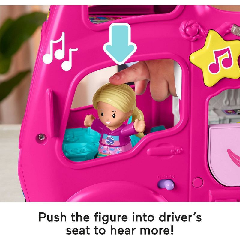 slide 4 of 6, Fisher-Price Little People Barbie Little Dream Camper RV Playset with Music Lights and 2 Figures, 1 ct