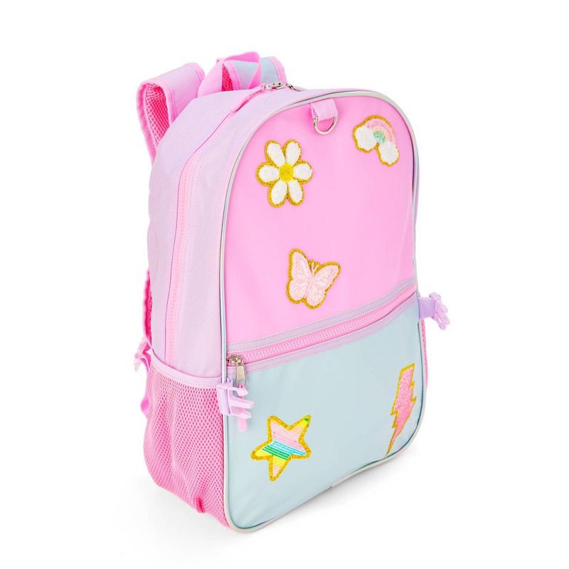 slide 3 of 9, Locker Club Kids' 17" Backpack with Headphone Set - Terry Patches, 1 ct