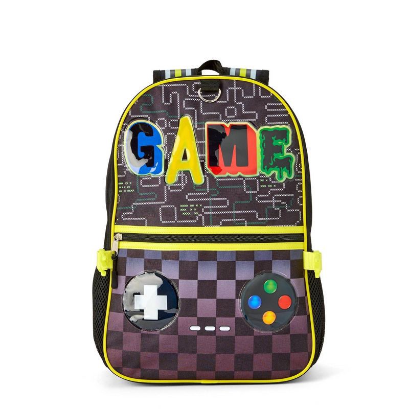 slide 2 of 9, Locker Club Kids' 17" Backpack with Headphone Set - Gamer, 1 ct