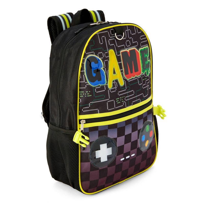 slide 3 of 9, Locker Club Kids' 17" Backpack with Headphone Set - Gamer, 1 ct