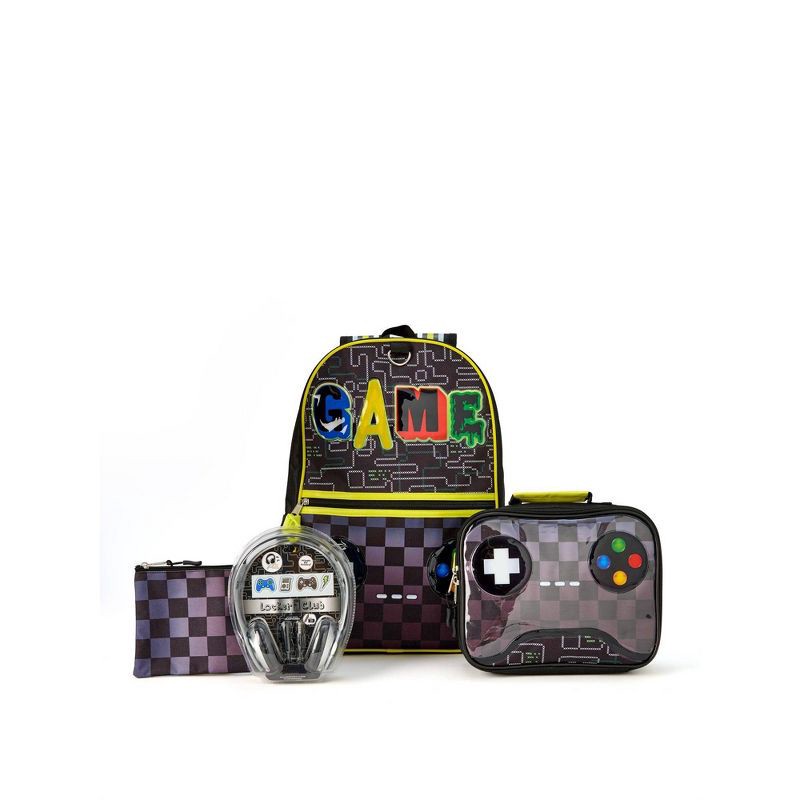 slide 6 of 9, Locker Club Kids' 17" Backpack with Headphone Set - Gamer, 1 ct