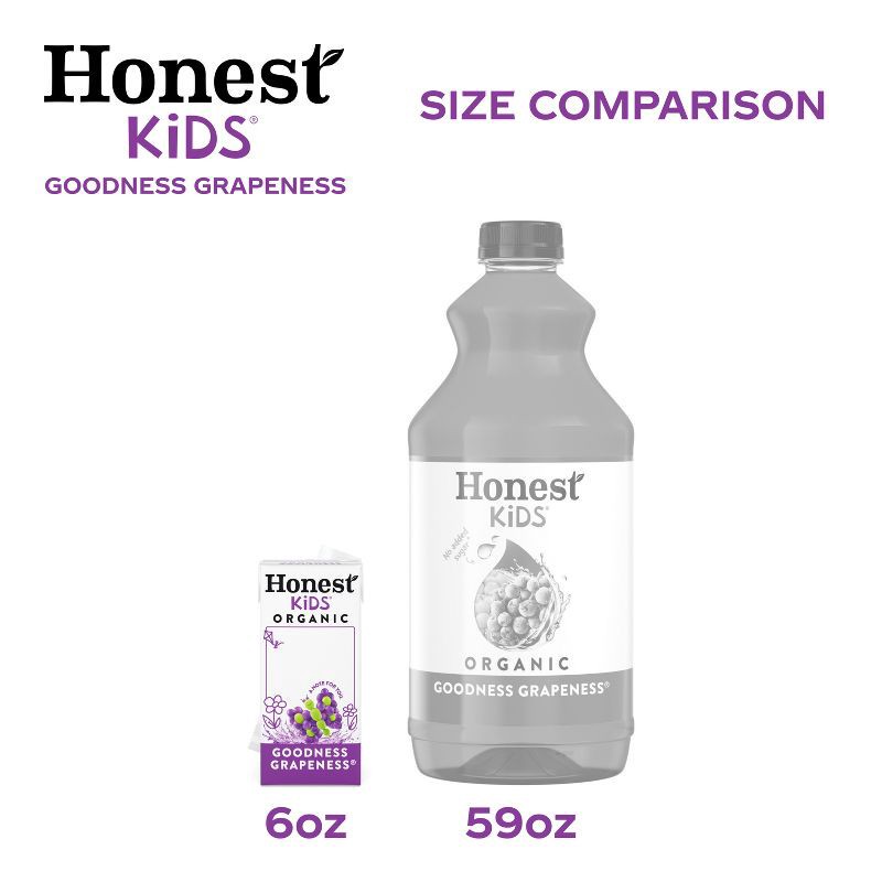 slide 3 of 11, Honest Kids Goodness Grapeness Organic Juice Drink - 8pk/6 fl oz Boxes, 8 ct; 6 fl oz