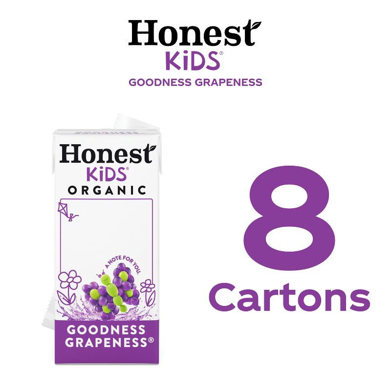 slide 4 of 11, Honest Kids Goodness Grapeness Organic Juice Drink - 8pk/6 fl oz Boxes, 8 ct; 6 fl oz