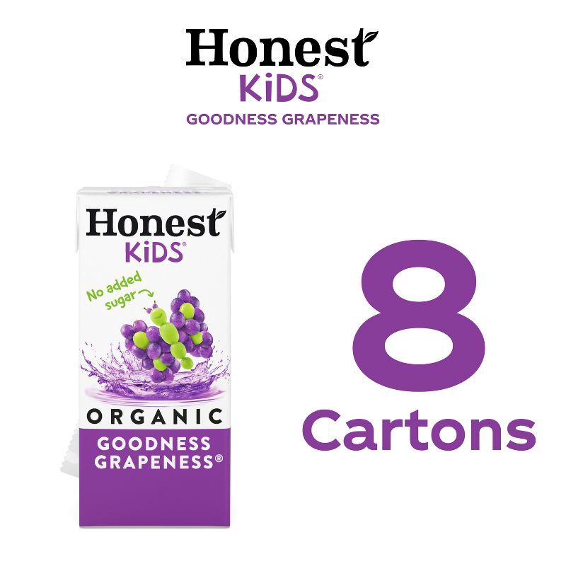 slide 6 of 11, Honest Kids Goodness Grapeness Organic Juice Drink - 8pk/6 fl oz Boxes, 8 ct; 6 fl oz