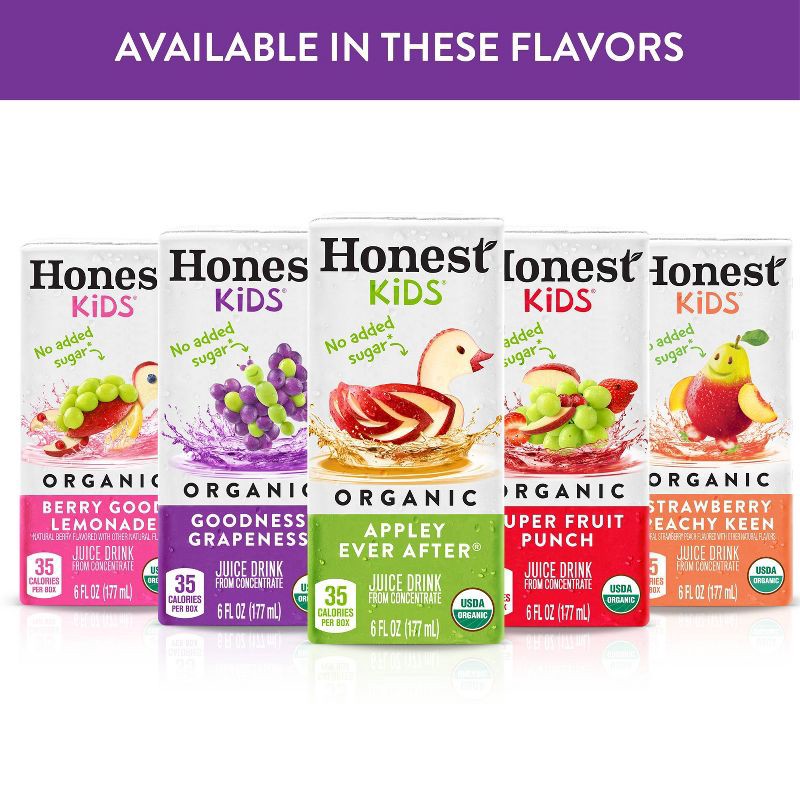 slide 9 of 9, Honest Kids Goodness Grapeness Organic Juice Drink - 8pk/6 fl oz Boxes, 8 ct; 6 fl oz