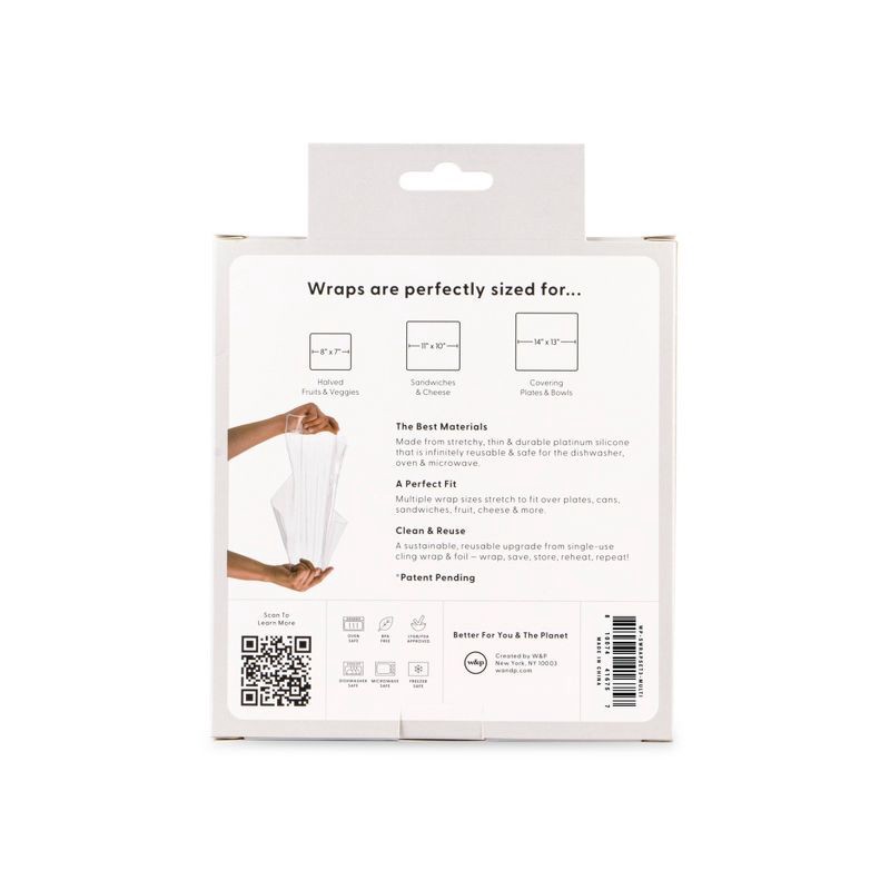 slide 2 of 7, W&P Design Reusable Silicone Stretch Food Wrap Set - 3ct, 3 ct