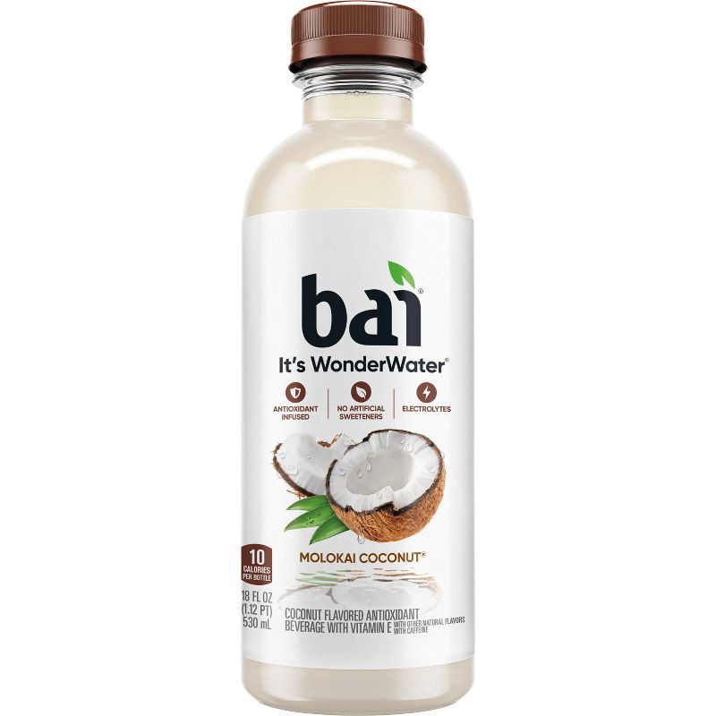 slide 2 of 10, Bai Molokai Coconut Antioxidant Water - 18 fl oz Bottle, 18 fl oz