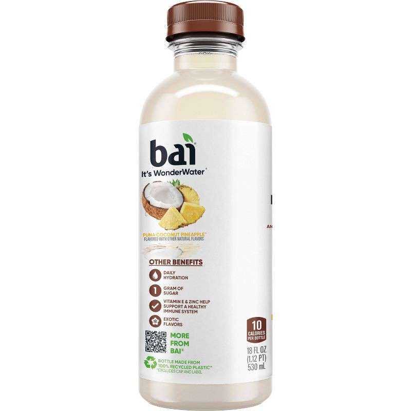 slide 5 of 7, Bai Puna Coconut Pineapple Antioxidant Water - 18 fl oz Bottle, 18 fl oz